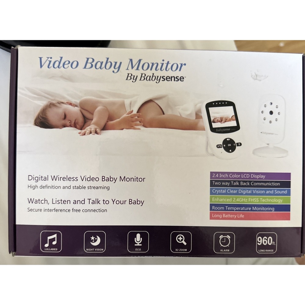 Babysense V24-US 2.4" LCD Display Video Baby Monitor with 1 Digital Camera